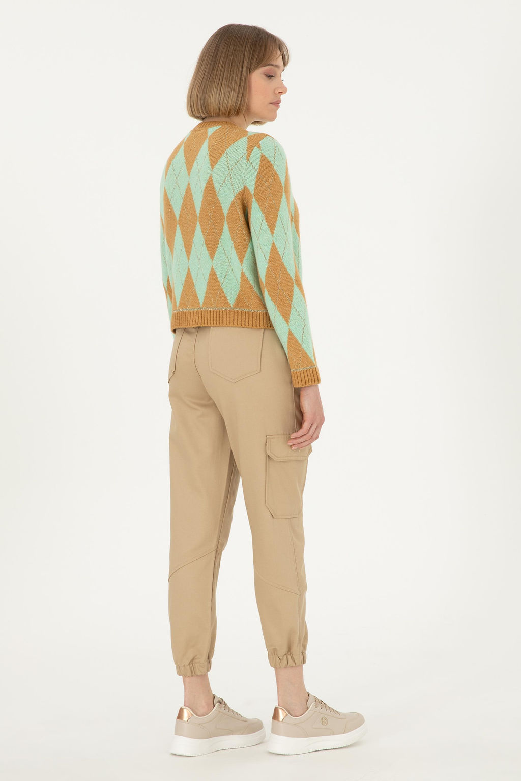 Женские брюки песочного цвета из парусины Неожиданная скидка в корзине - U.s. polo assn фото 4