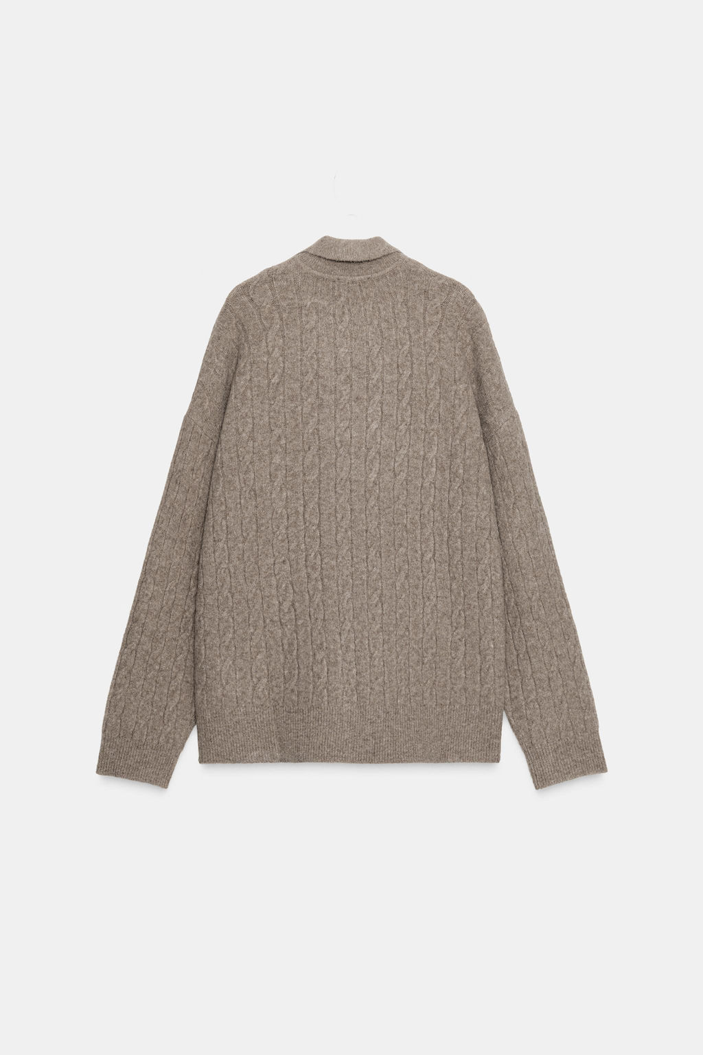 CABLE-KNIT POLO SWEATER - Zara фото 15