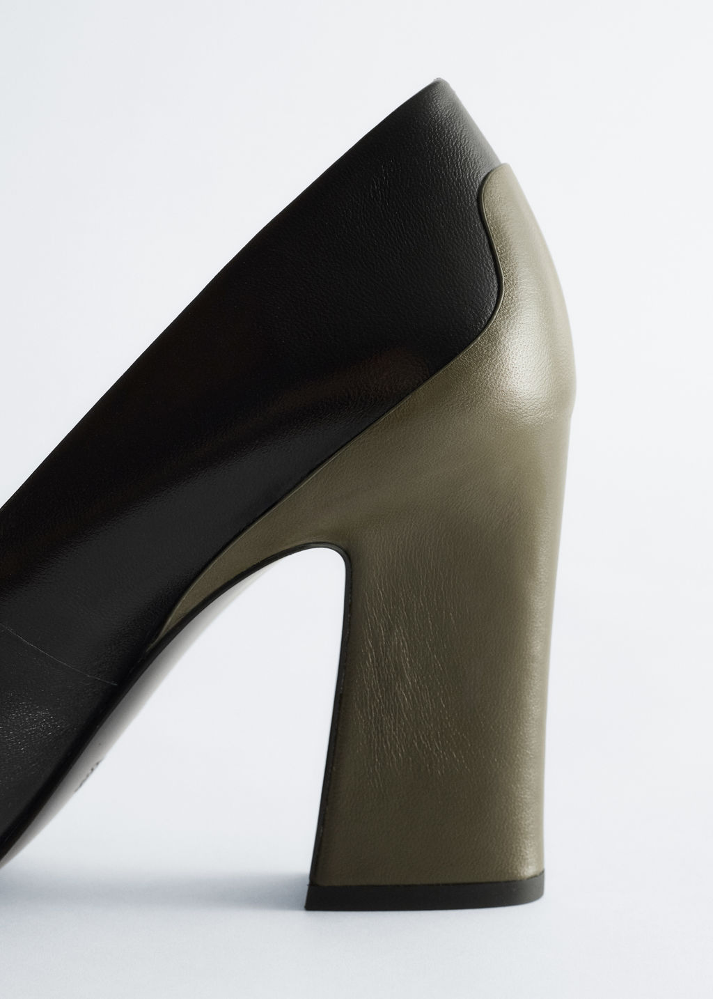 Zapatos de tac?n de piel con bloques de color - H&m фото 5
