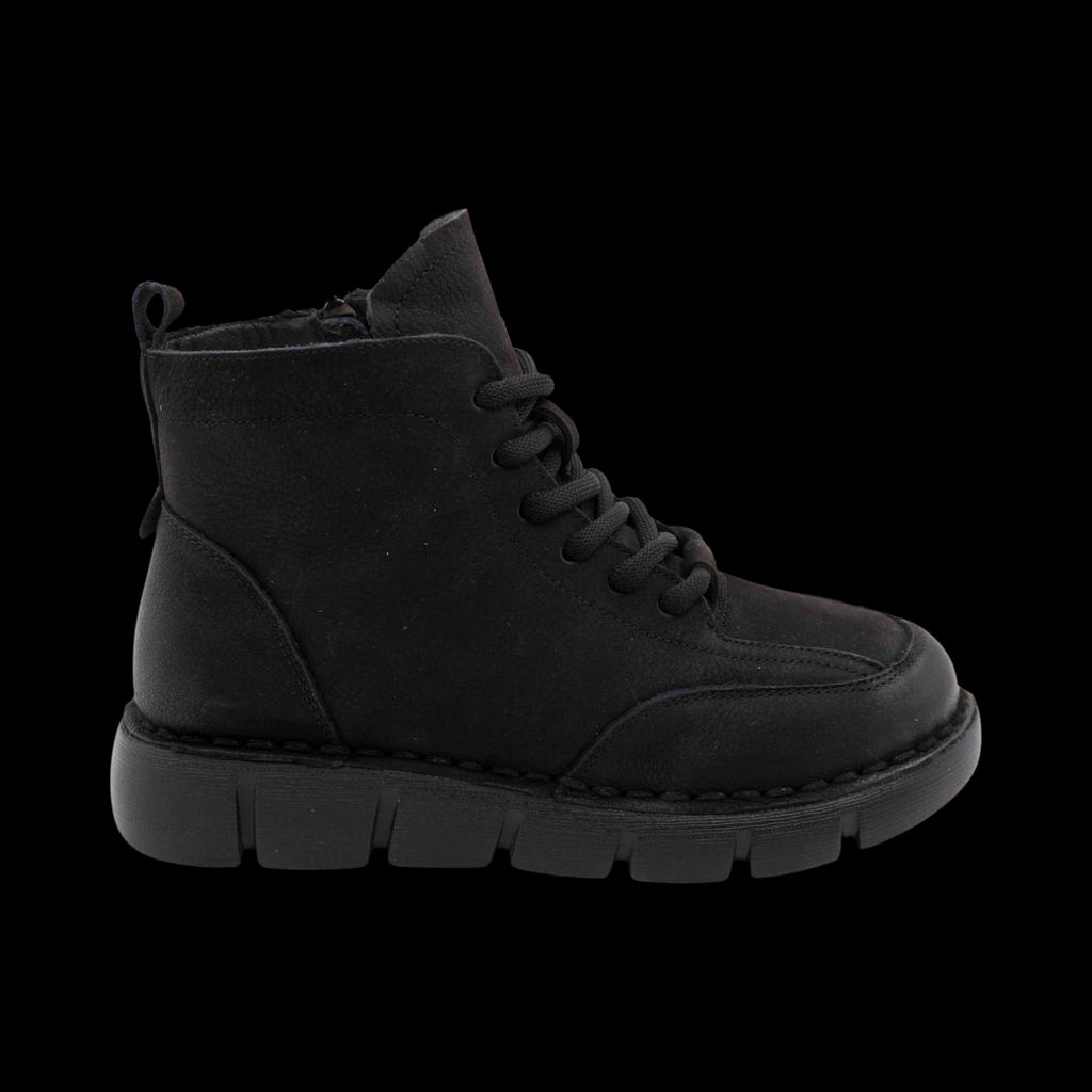 Ботинки из натуральной кожи SE10-1 черные