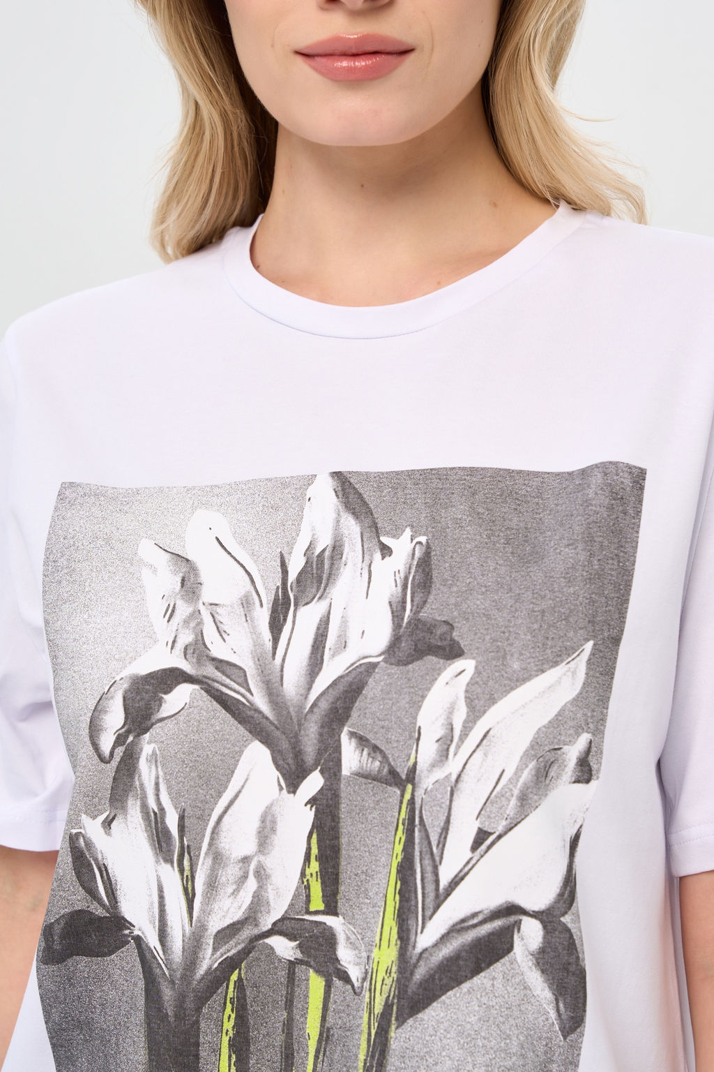 95% хлопок, 5% эластан футболка ирисы, блуза - Prima linea фото 4