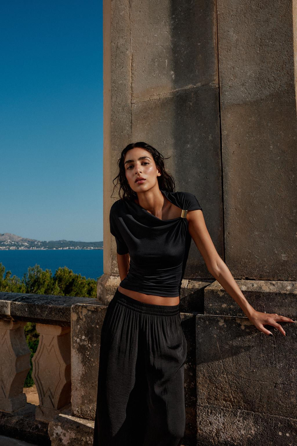 ASYMMETRIC POLYAMIDE TOP - Zara фото 32