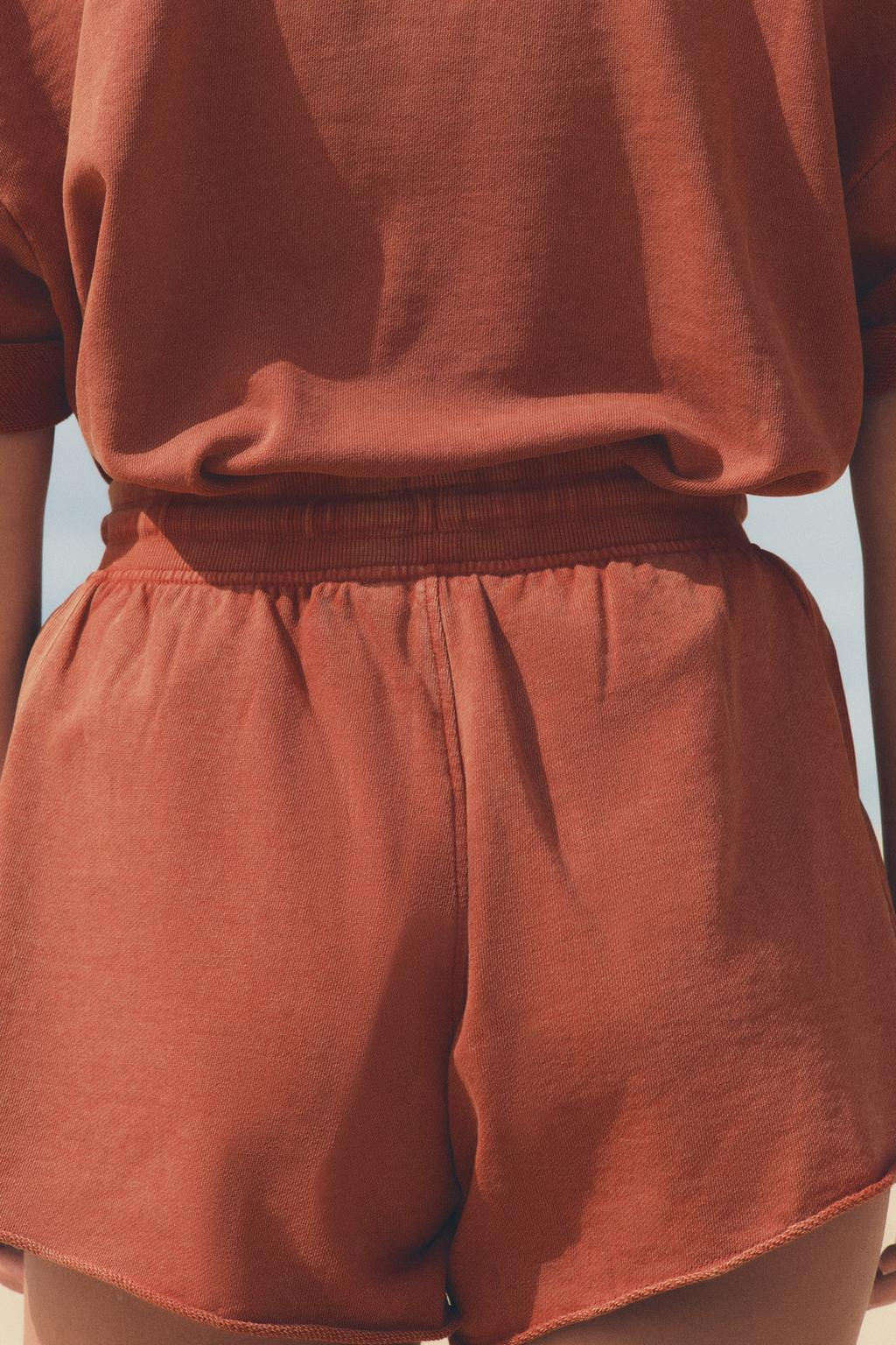 FADED-EFFECT FLEECE SHORTS - Zara фото 28