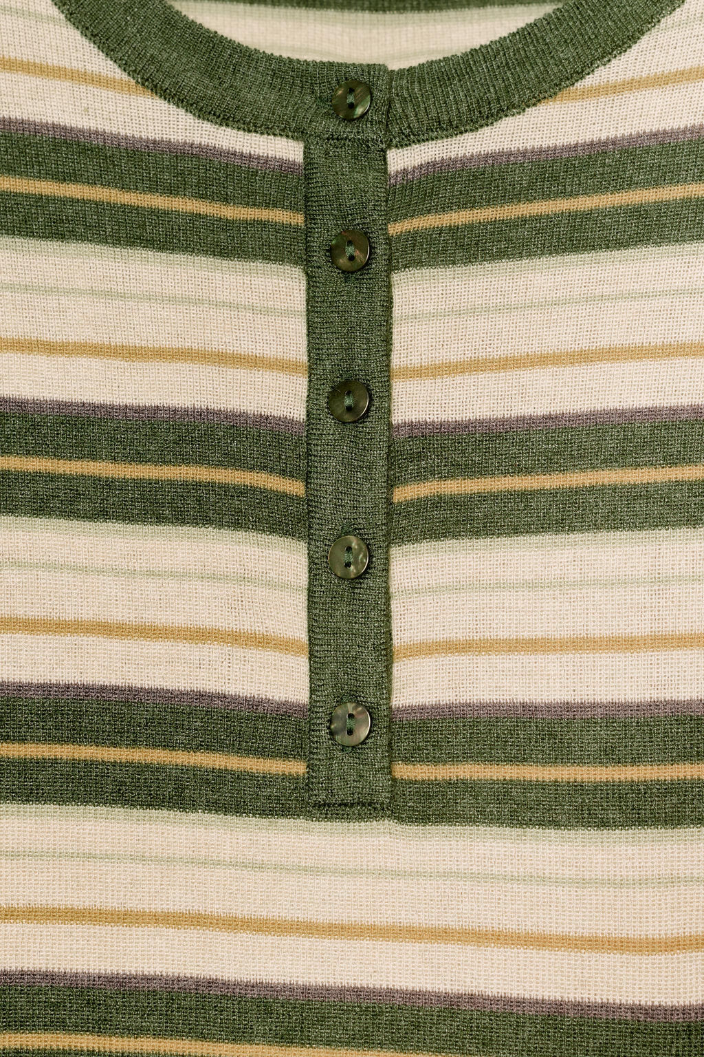 JERSEY PUNTO RAYAS / crudo/kaki - Zara фото 8