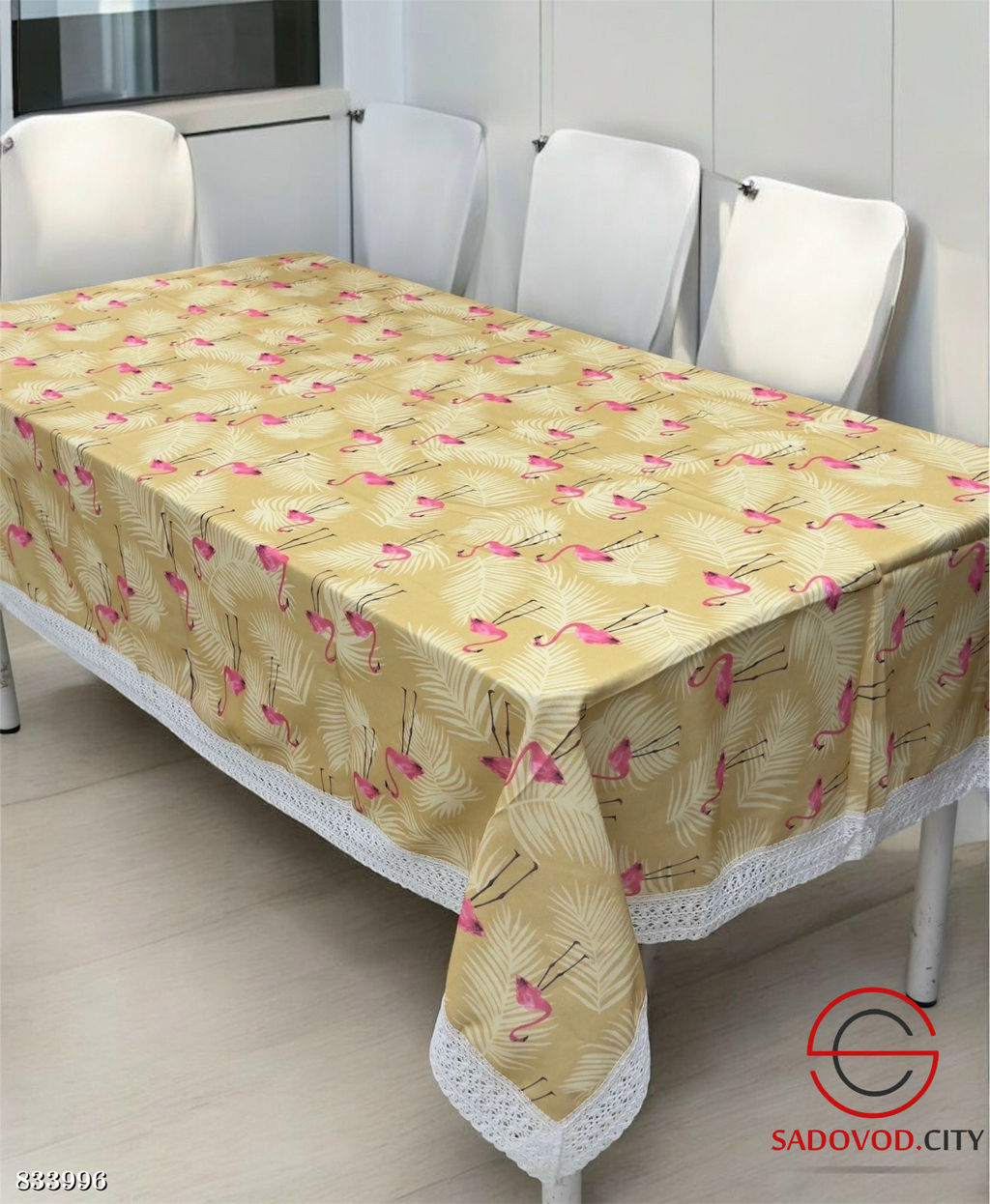 Скатерть на стол с кружевом