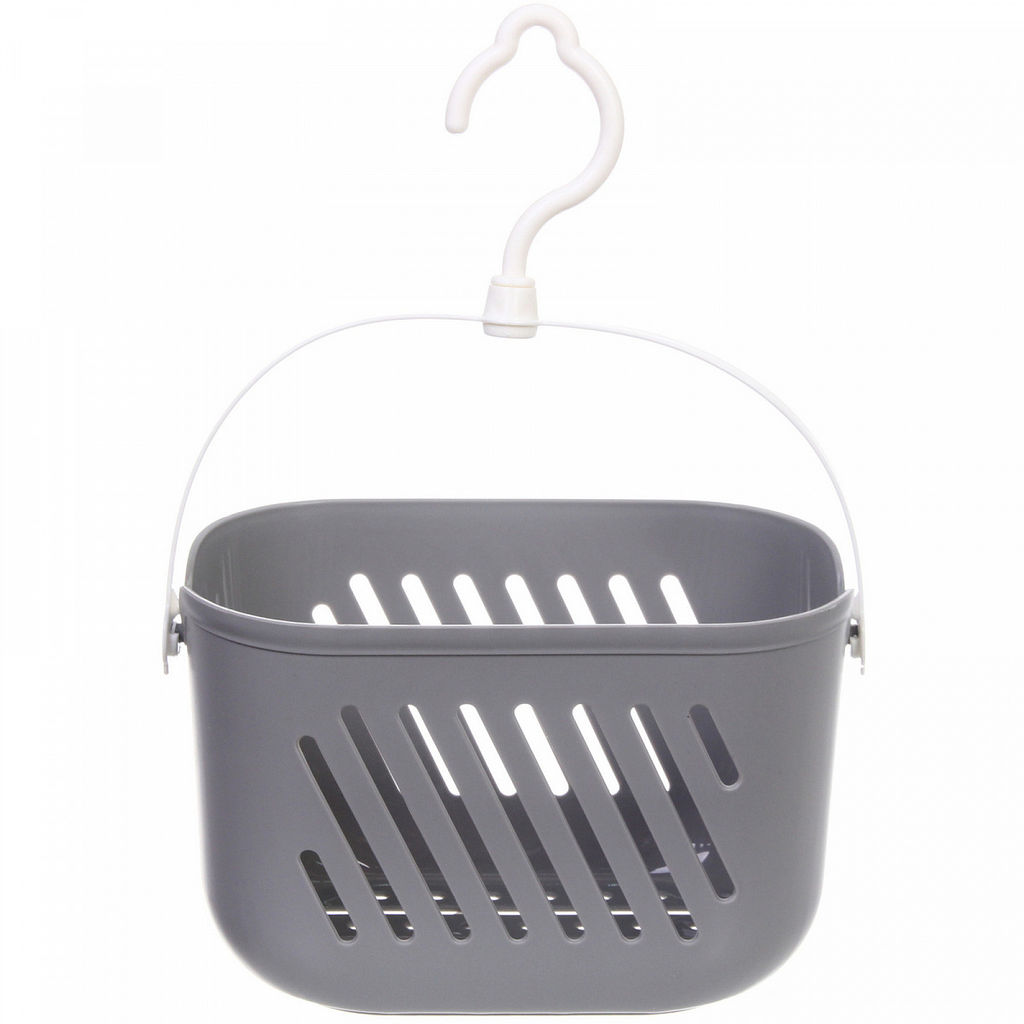 Корзинка для хранения подвесная "ЛЕНАРО", цвет серый, 23*13*14см, нагрузка 2кг (пакет)