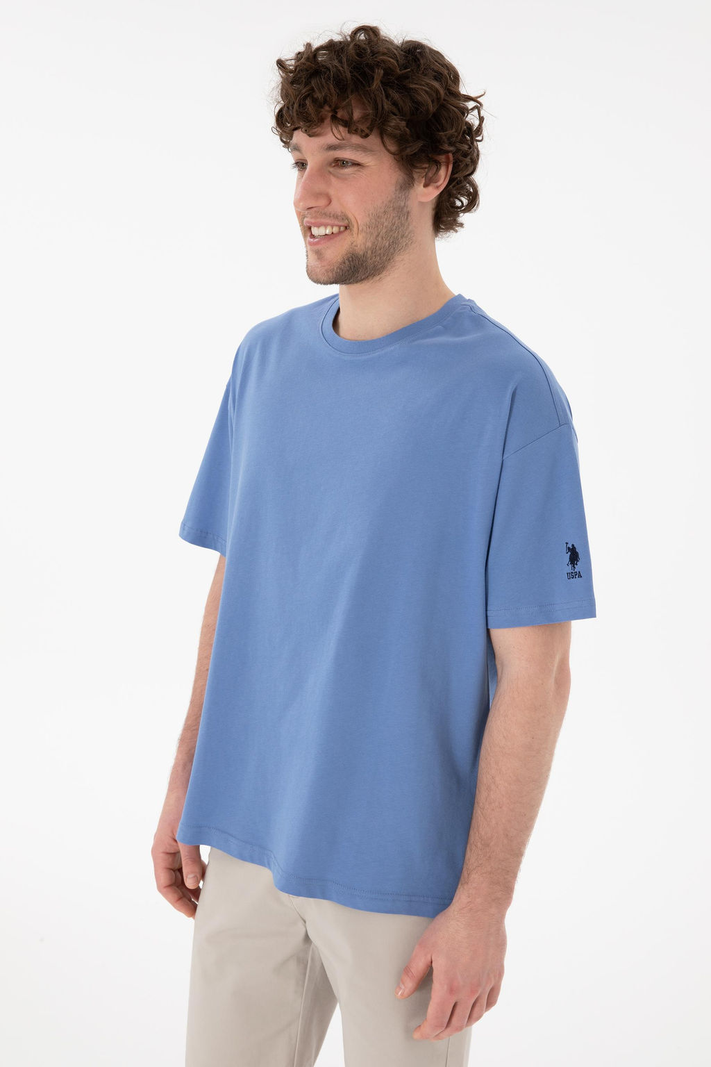 Erkek Oversize Fit Bisiklet Yaka Koyu Mavi Ti__rt Sepette S_rpriz _ndirim - U.s. polo assn фото 4