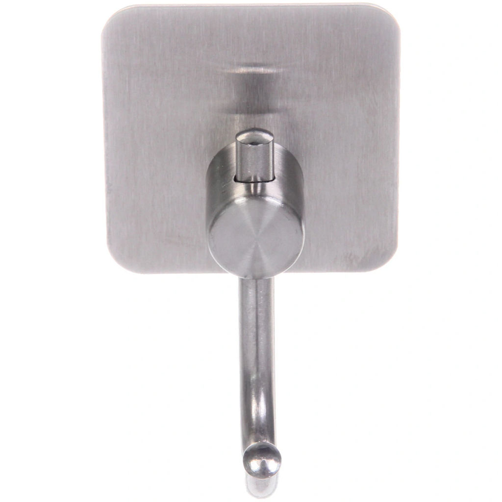 Цена за 2 шт. Крючок из нержавеющей стали на липкой основе 3М "БАСТОФ", форма квадрат, нагрузка до 5кг/4,5*8см