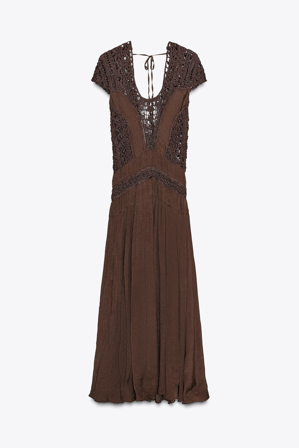 ZW COLLECTION COMBINED CROCHET DRESS - Zara фото 16