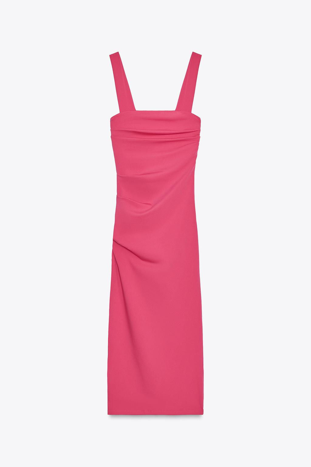 PLEATED MIDI DRESS - Zara фото 5