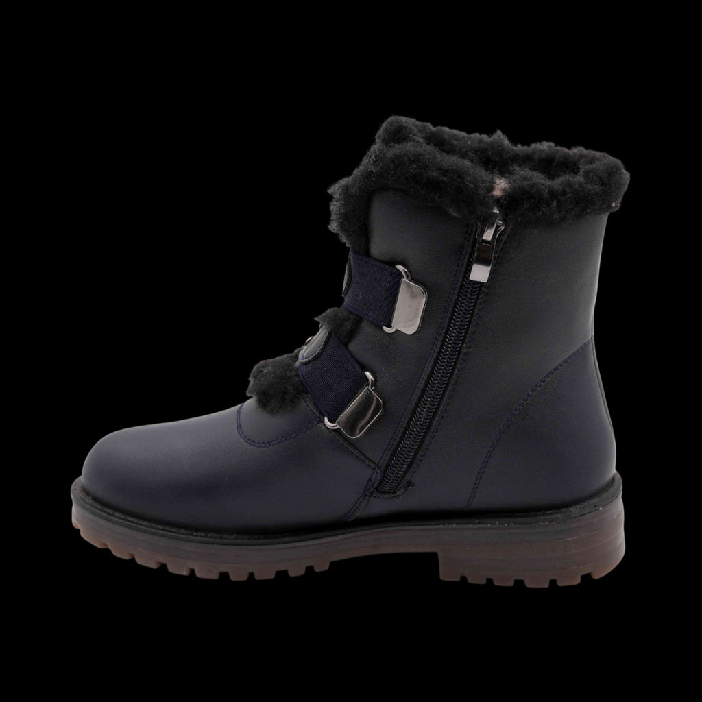 Ботинки на меху ВК852-5 темно синие