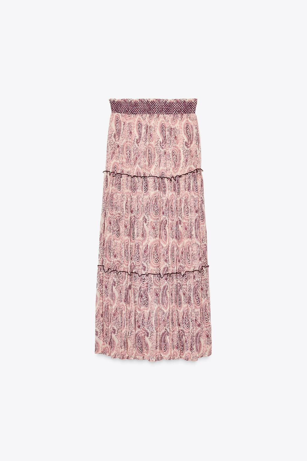 PRINTED MIDI SKIRT - Zara фото 7