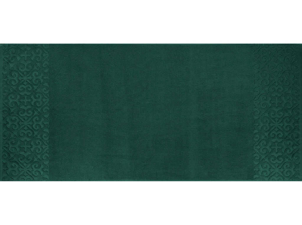 Полотенце махровое 6с102.411ж1 Таисия (1-темный джинс)(1-темно-зеленый) 67х150см