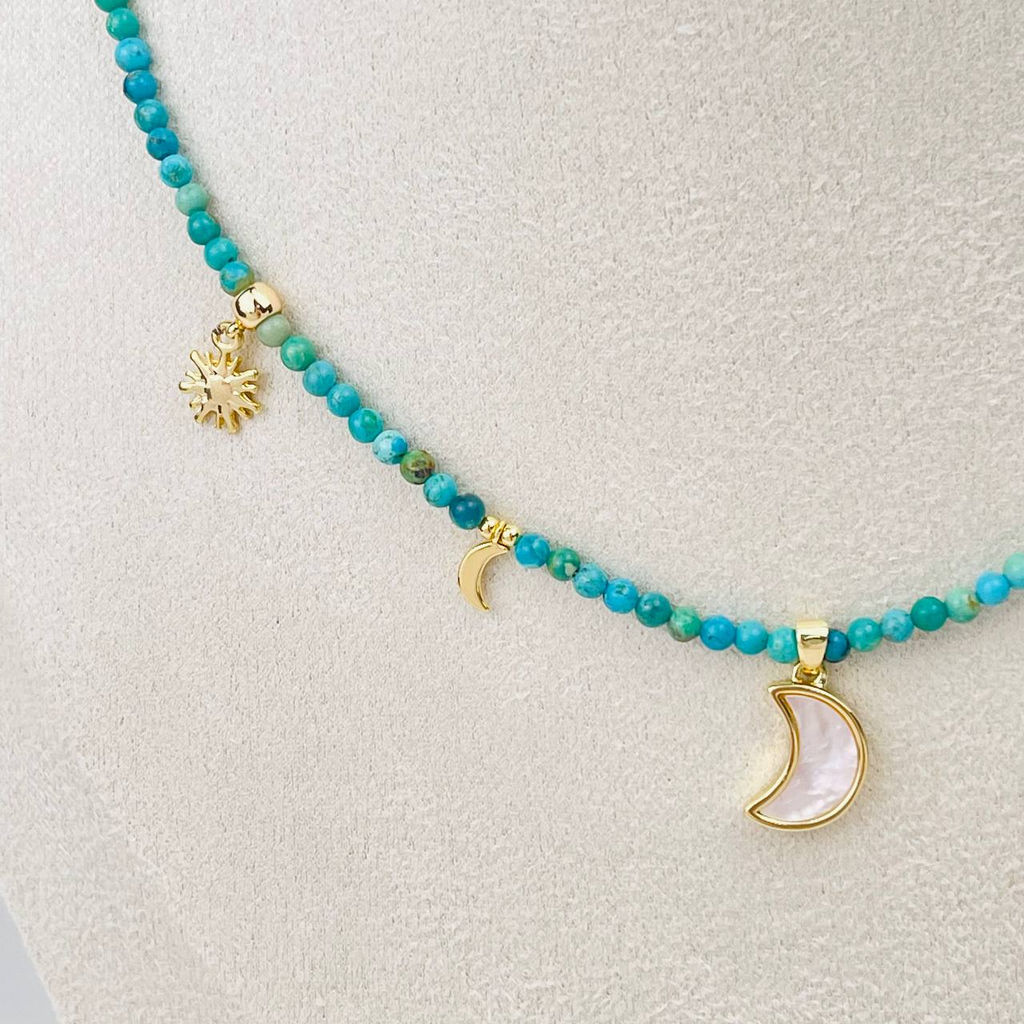 Колье из Бирюзы 39 см +