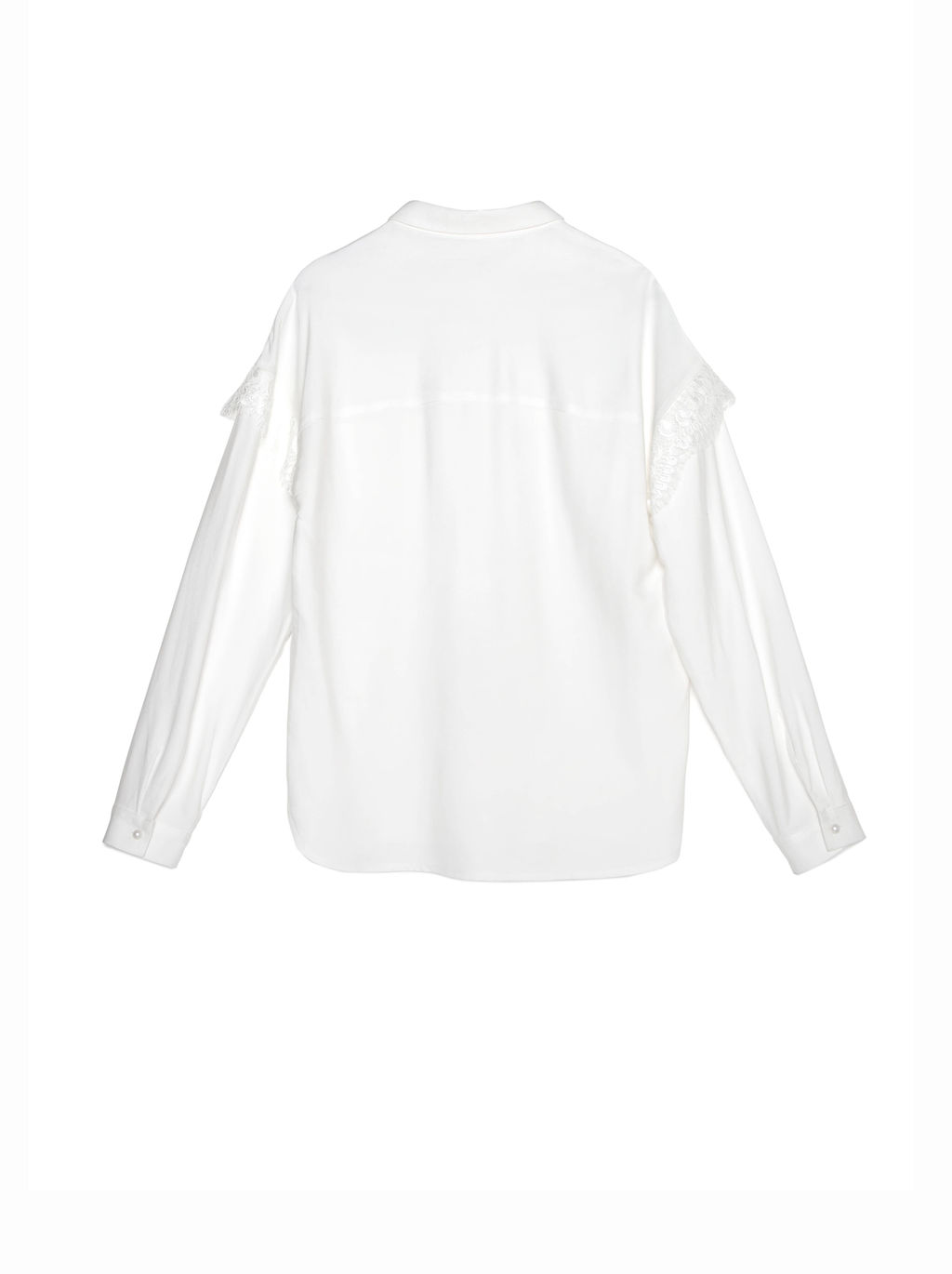 CONTE Однотонная рубашка из вискозы LBL 1036 off-white - Conte elegant фото 4