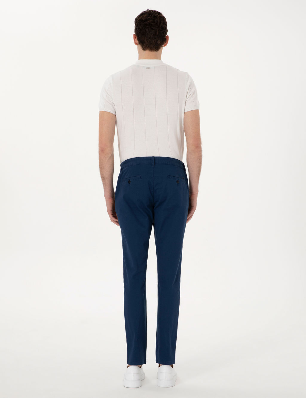 _ndigo Slim Fit Beli Lastikli Kanvas Pantolon