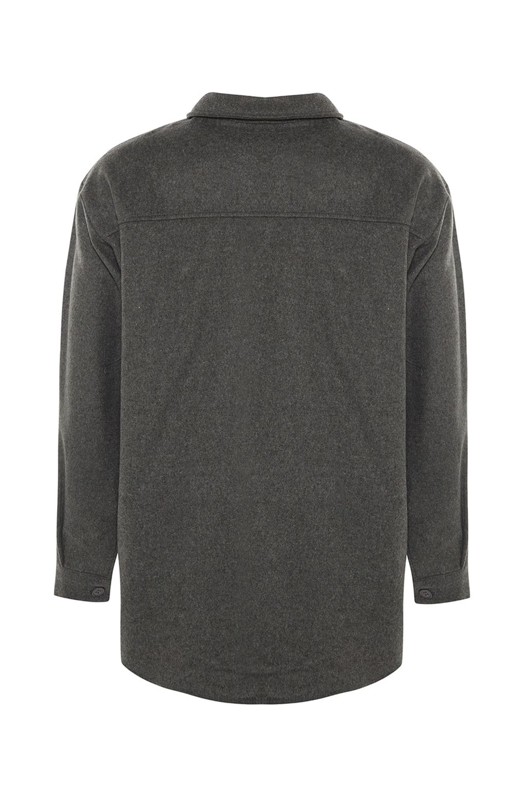 TRENDYOLMILLA Mavi Cift Cepli Oversize/Genis Kal?p Kase Dokuma Gomlek TWOAW23GO00356  фото 7
