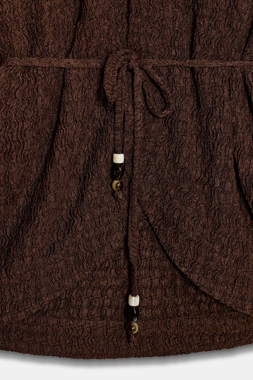CHAQUETA CINTUR?N EFECTO ARRUGADO / Marr?n - Zara фото 7