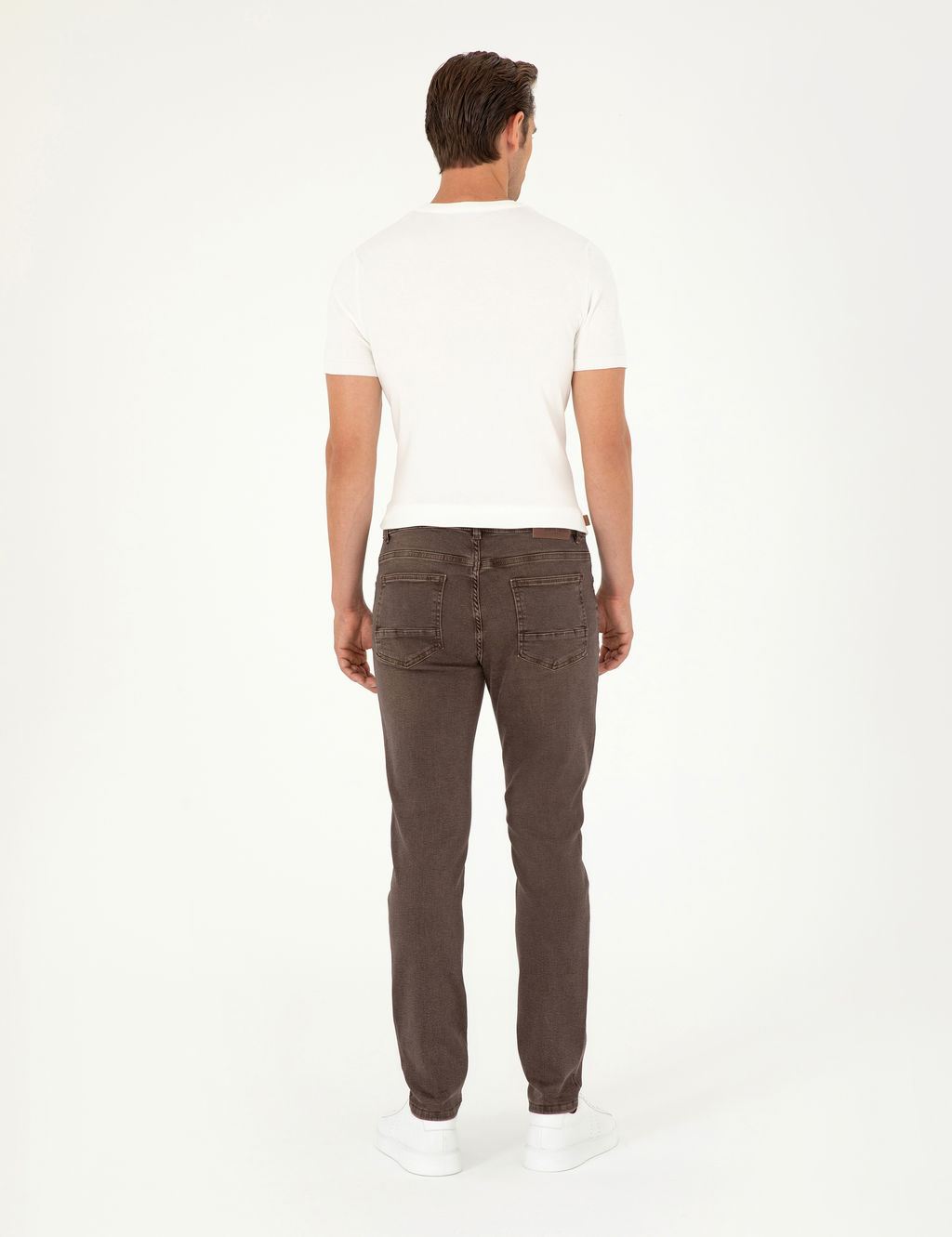 Kahverengi Slim Fit Jean Pantolon