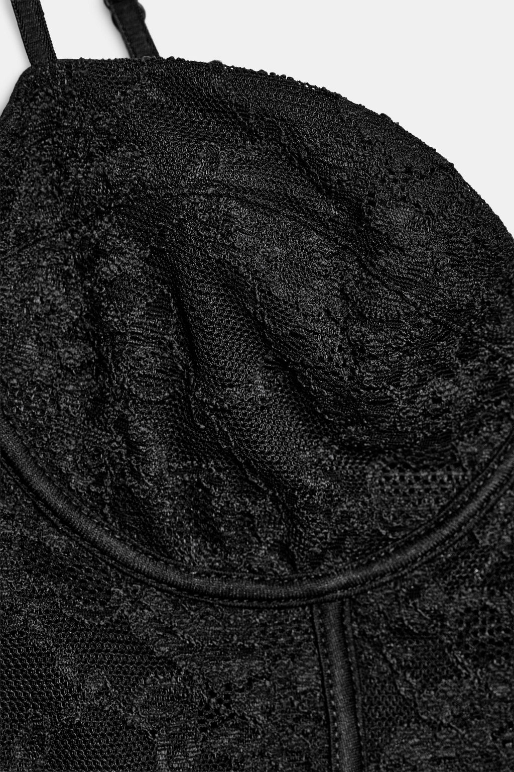 TOP CORSETERO ENCAJE / Negro