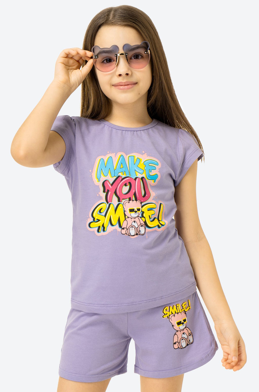 Хлопковый летний костюм для девочки Bonito  фото 4