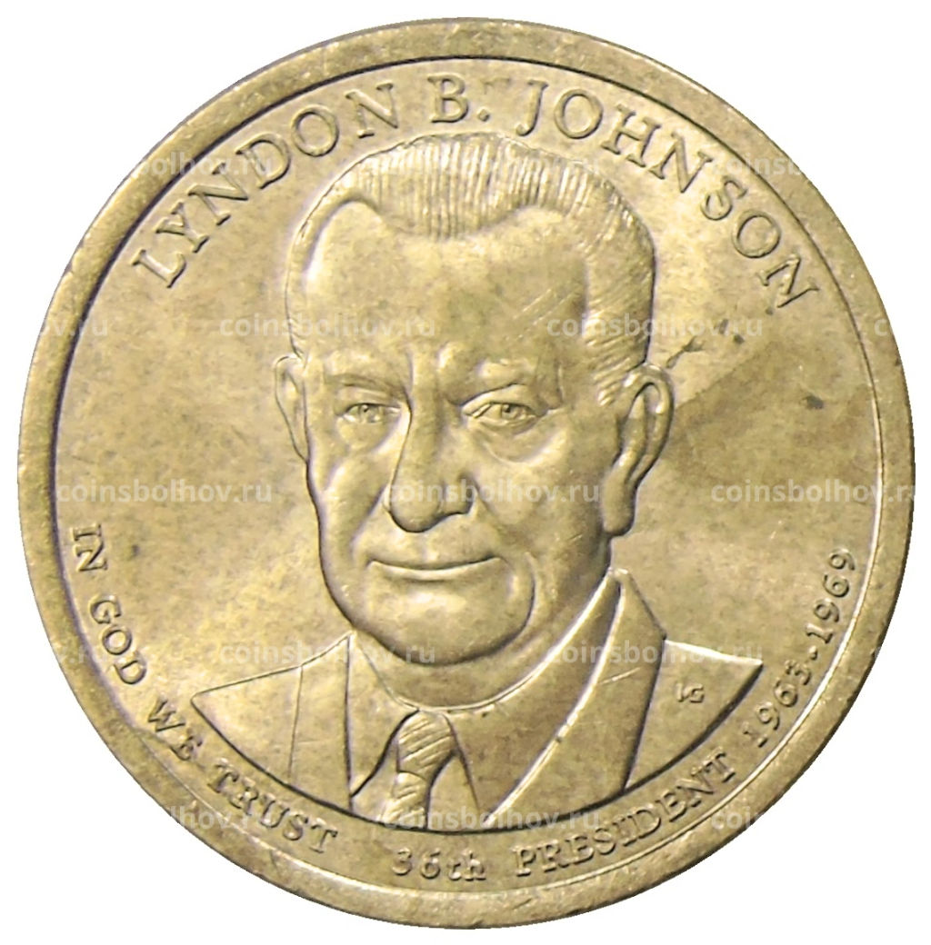 1 доллар 2015 года P Линдон Джонсон 36-й президент США