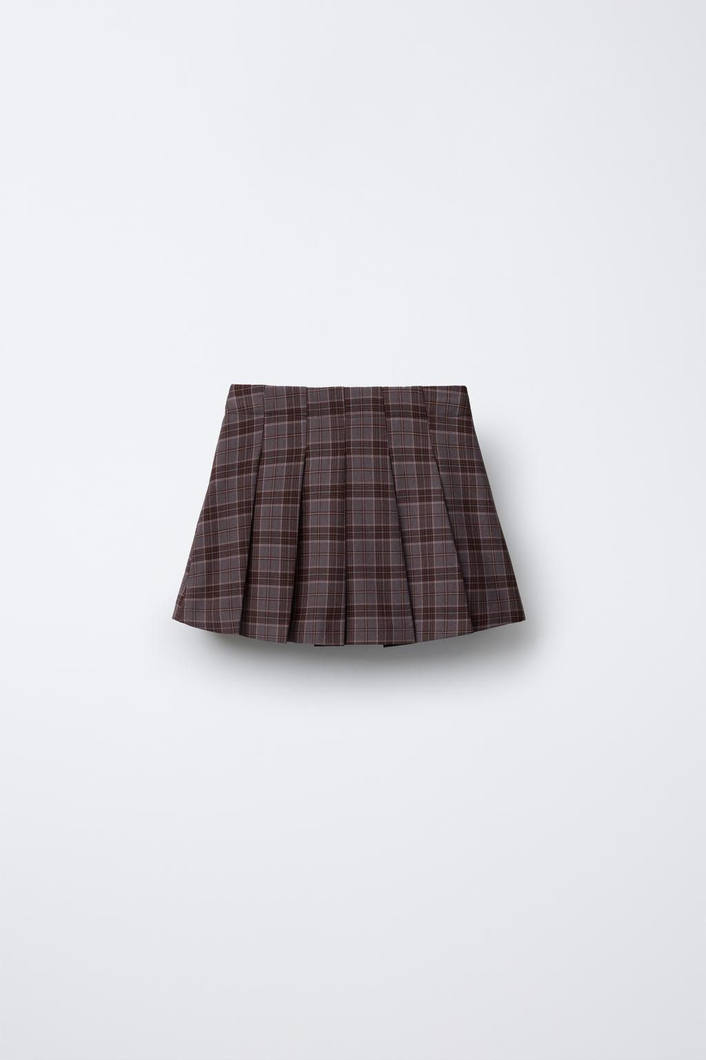 CHECKED BERMUDA SKORT WITH BUCKLES - Zara фото 2