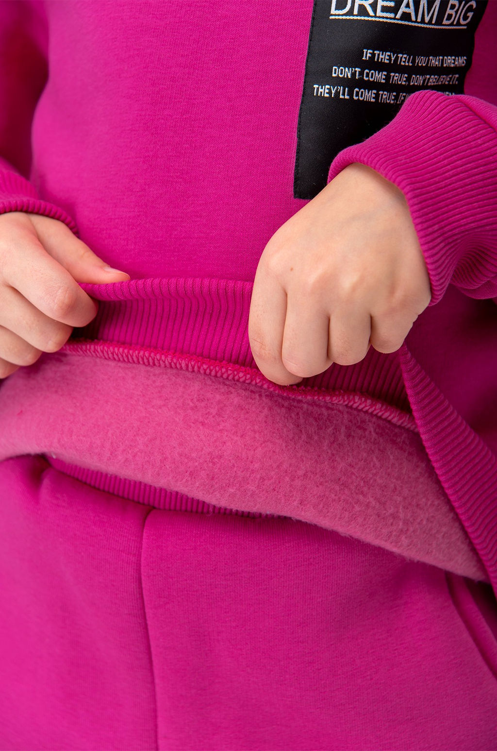 Теплый костюм для девочки из футера с начесом Bonito  фото 29