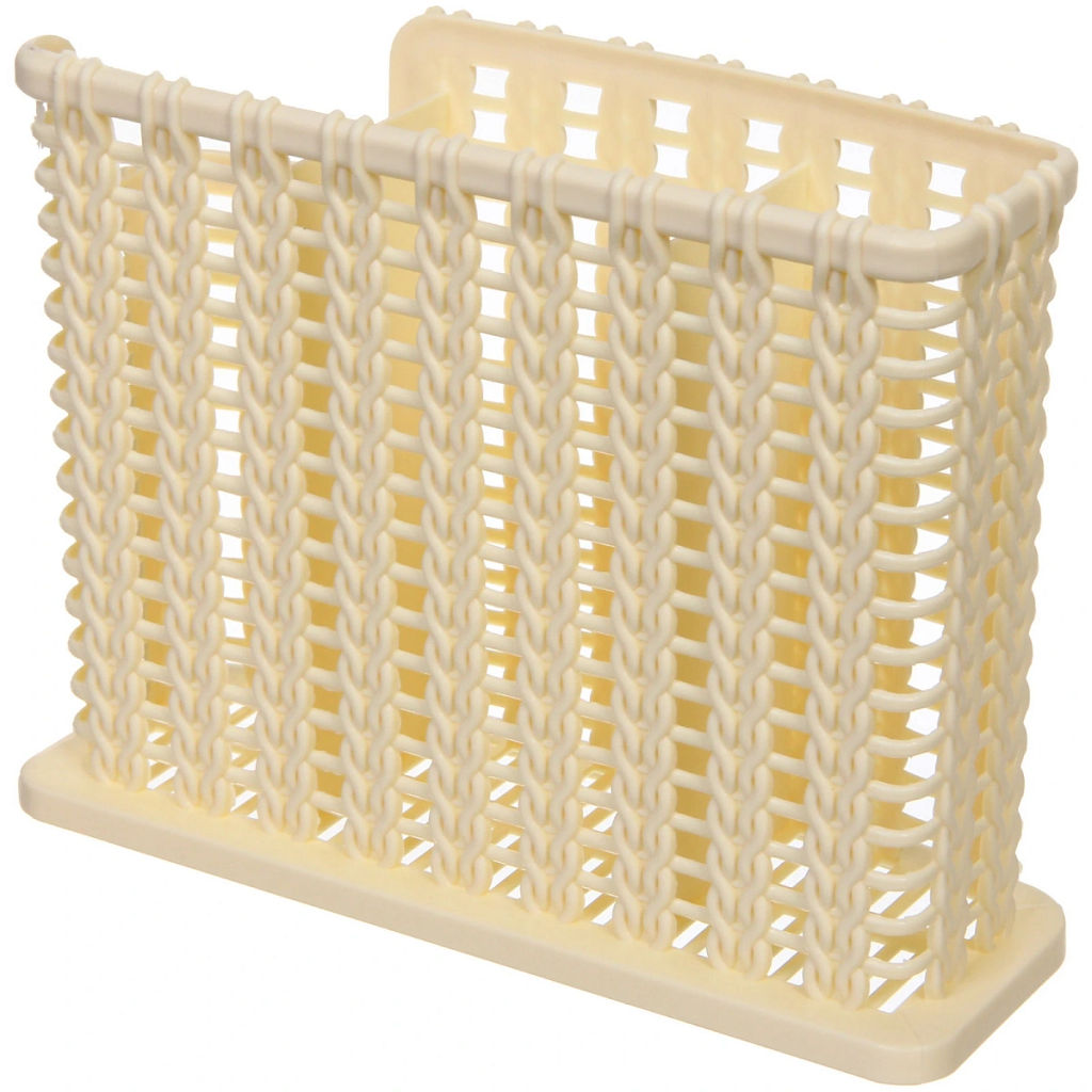 Цена за 2 шт. Подставка для столовых приборов пластиковая "Косичка" 18,5*14*6см 3секции