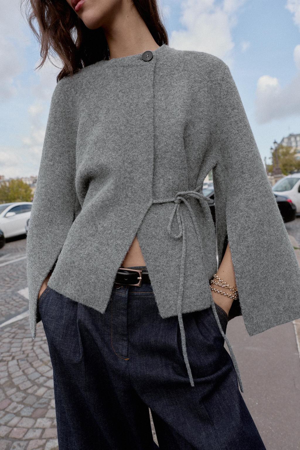 CARDINGAN WITH SLEEVE SLIT - Zara фото 5