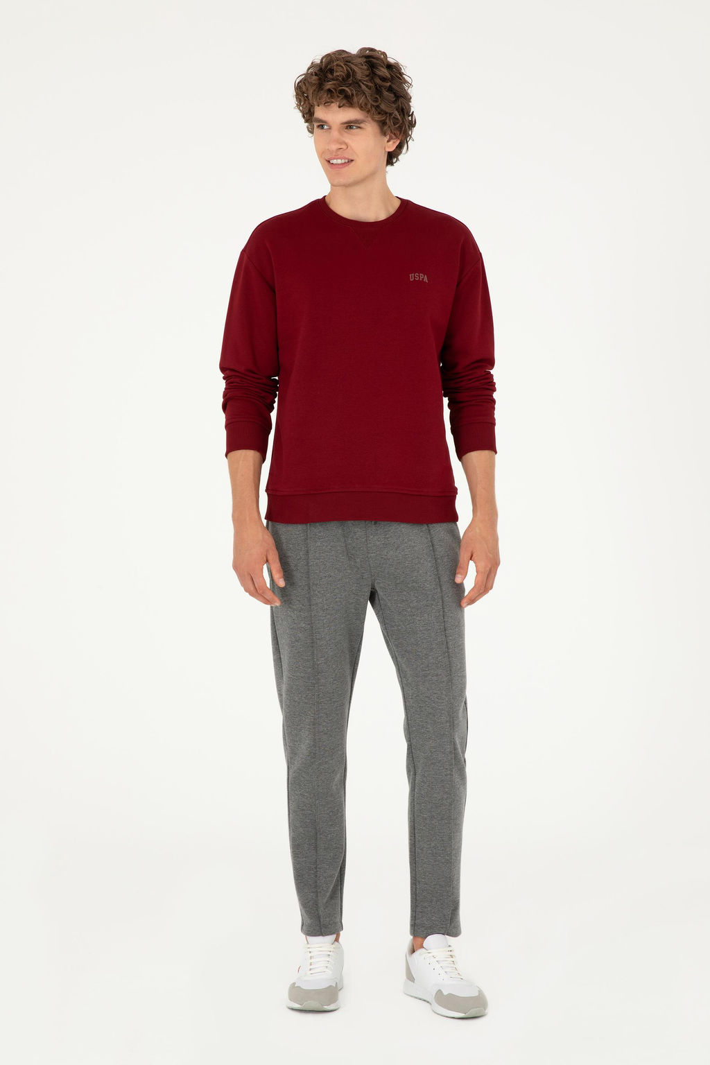 Мужской бордово-красный базовый свитшот Неожиданная скидка в корзине - U.s. polo assn фото 4