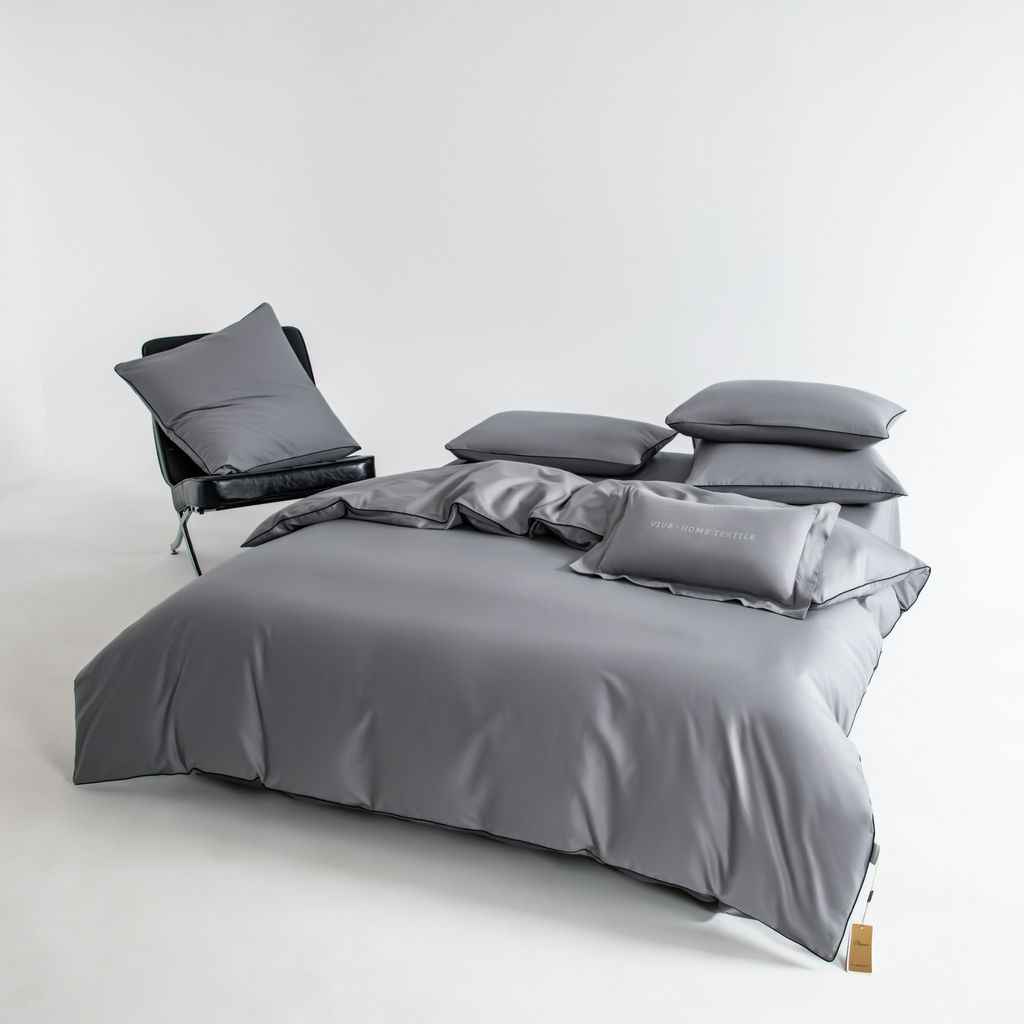 Комплект постельного белья Однотонный Сатин Элитный на резинке OCER014 180*200*30;160*200*30;140*200*30 Евро 4 Наволочки