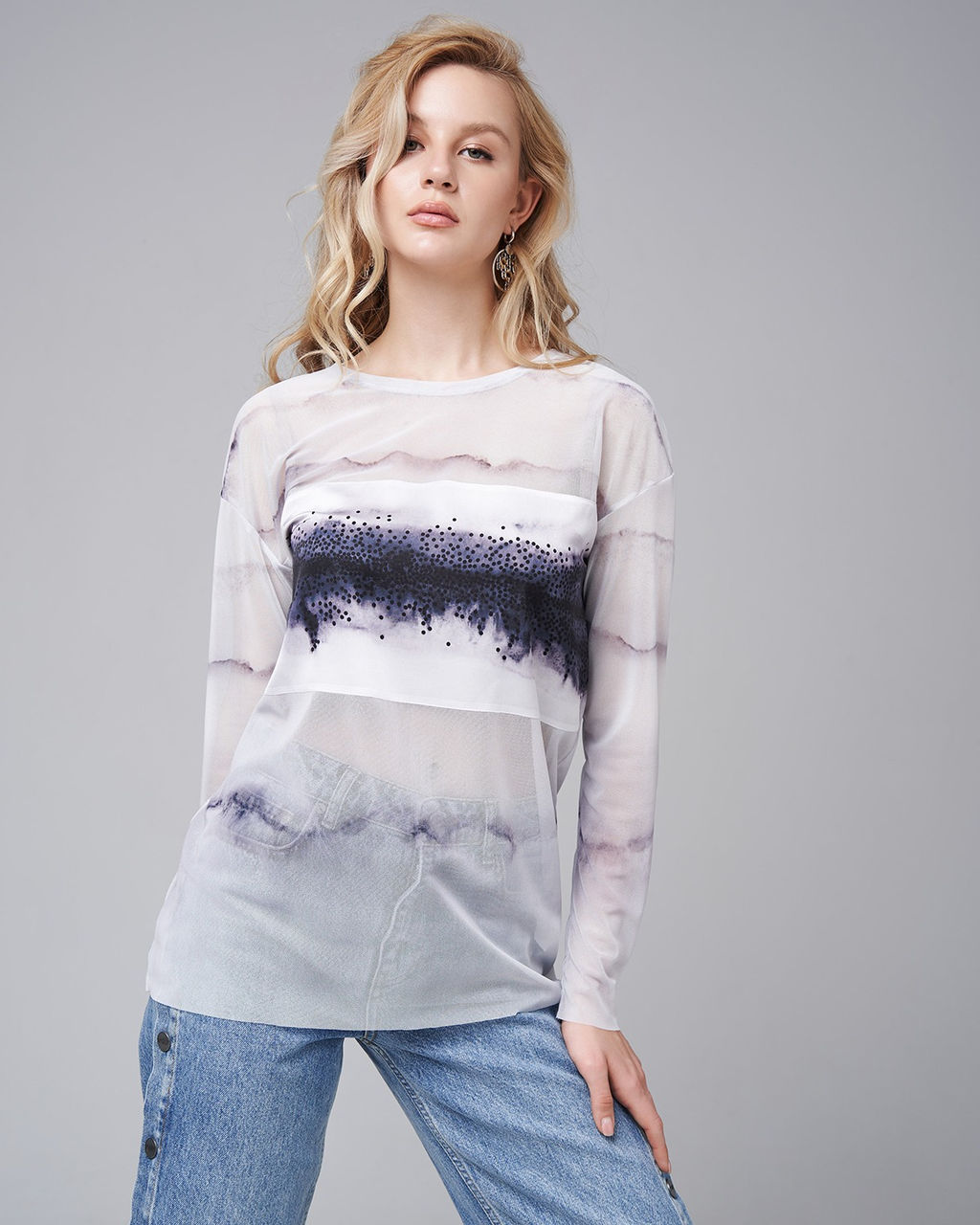 Лонгслив из сетки 457.3.7 - Sahar art lab фото 3