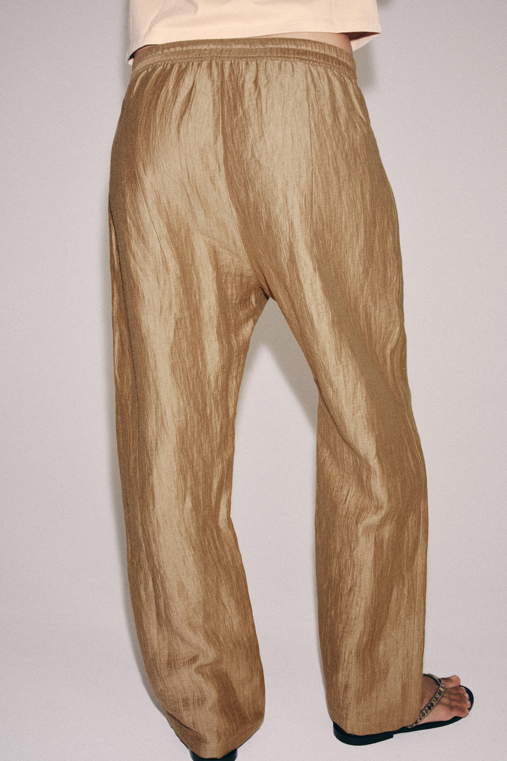 PANTAL?N MEZCLA LINO ZW COLLECTION / Camel medio - Zara фото 4