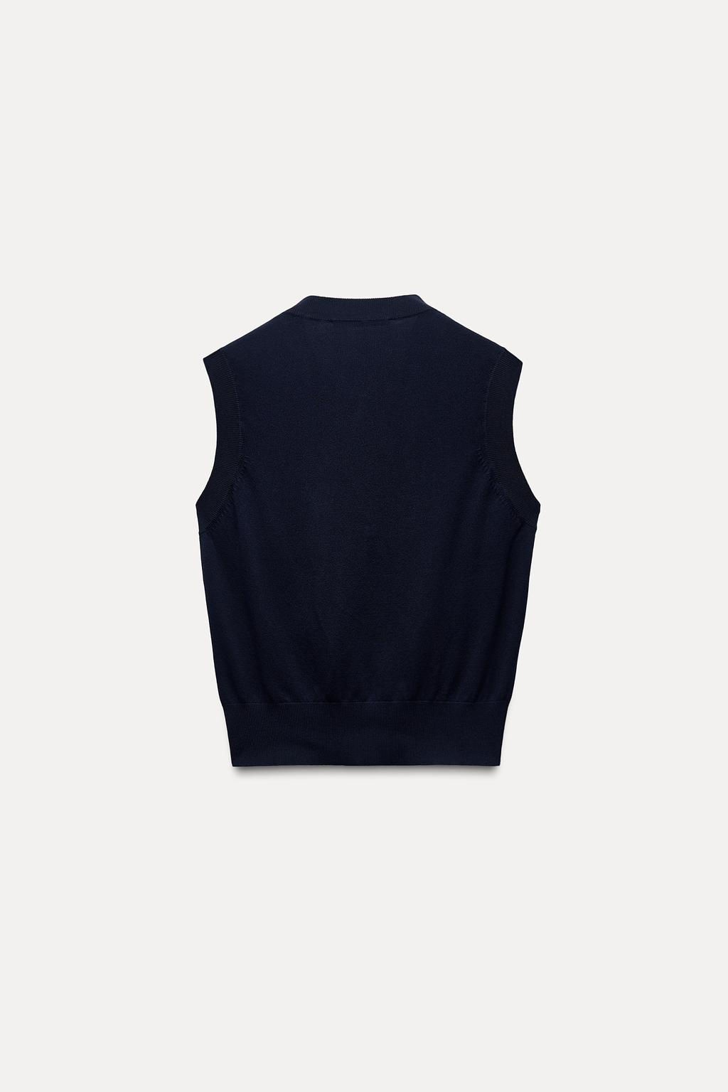 PLAIN KNIT VEST - Zara фото 8