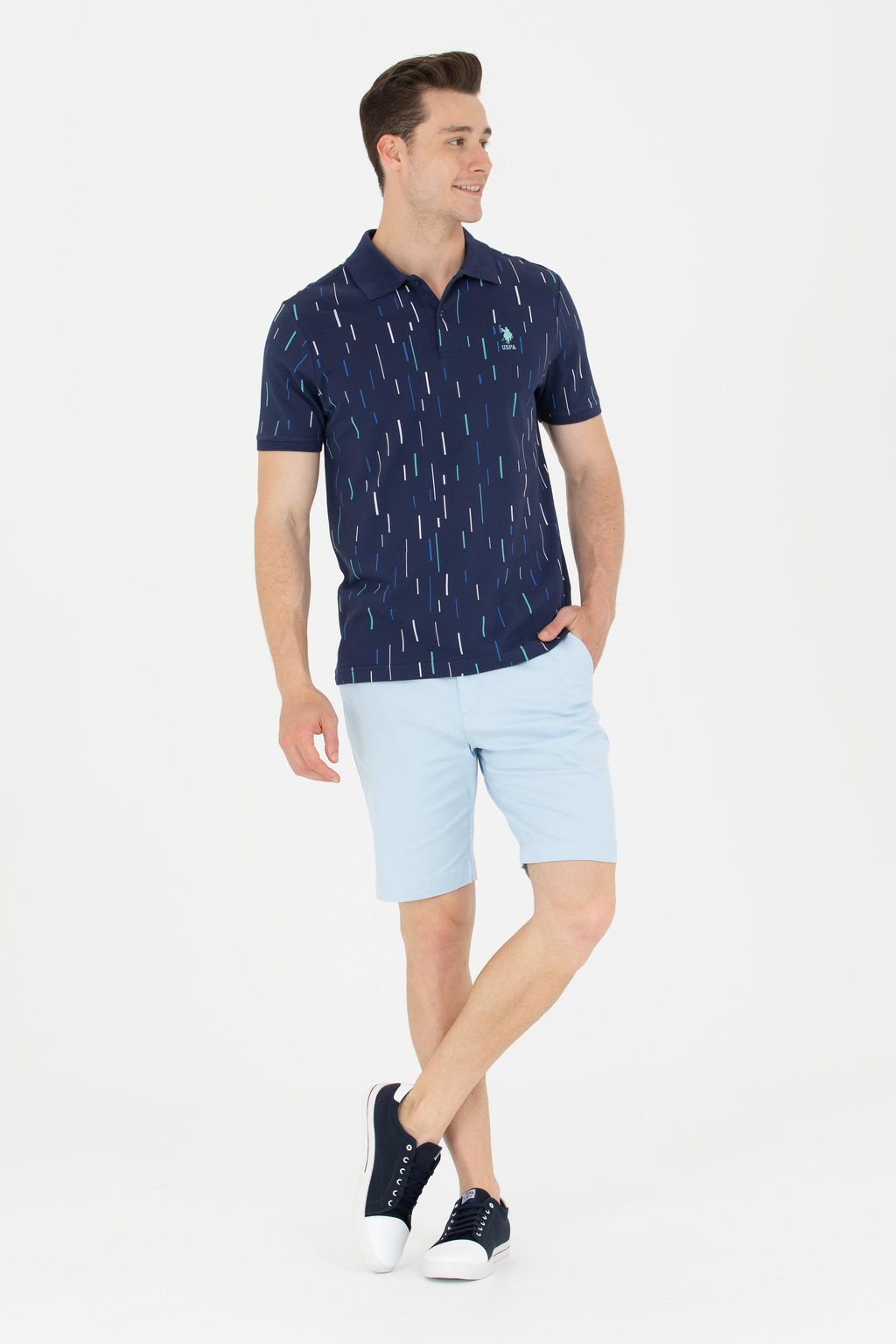 U. S. Polo Assn Мужские голубые тканые шорты - U.s. polo assn фото 2