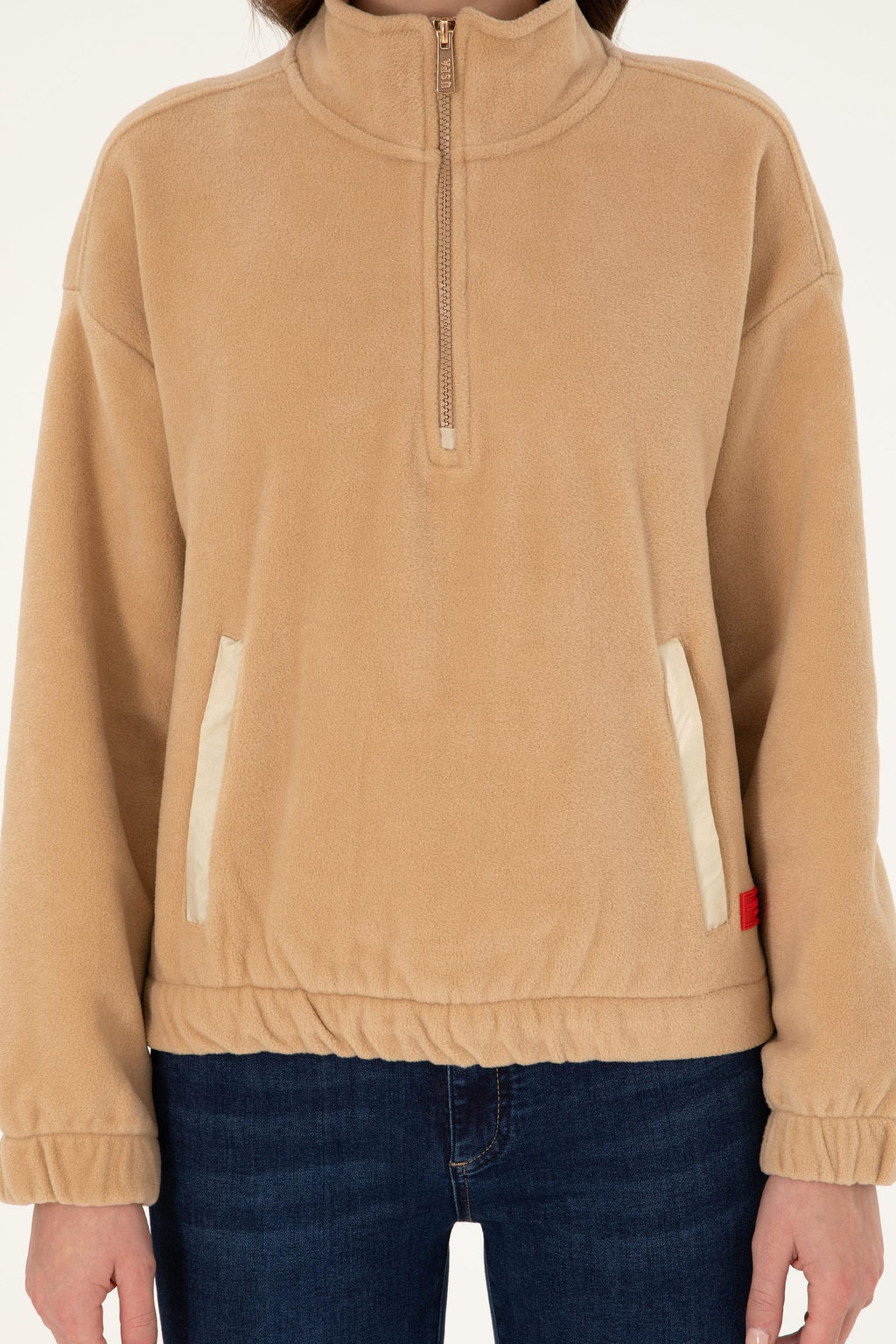 Женский свитшот песочного цвета Неожиданная скидка в корзине - U.s. polo assn фото 6