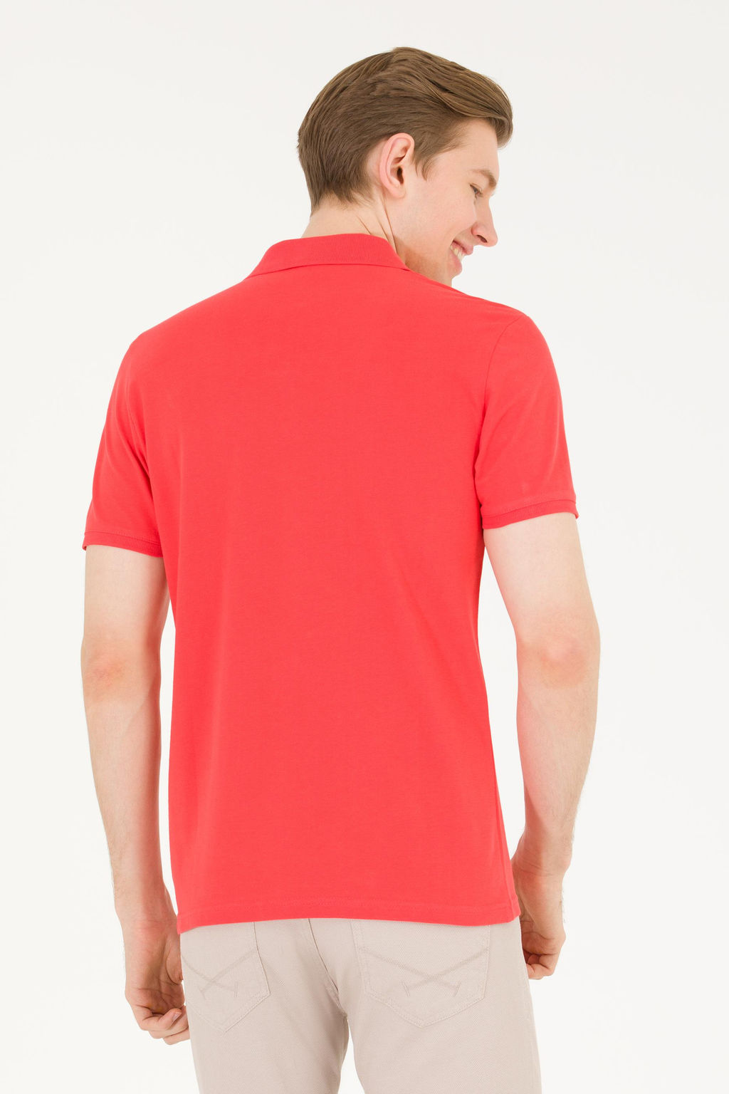 Erkek K_rm_z_ Basic Polo Yaka Ti__rt