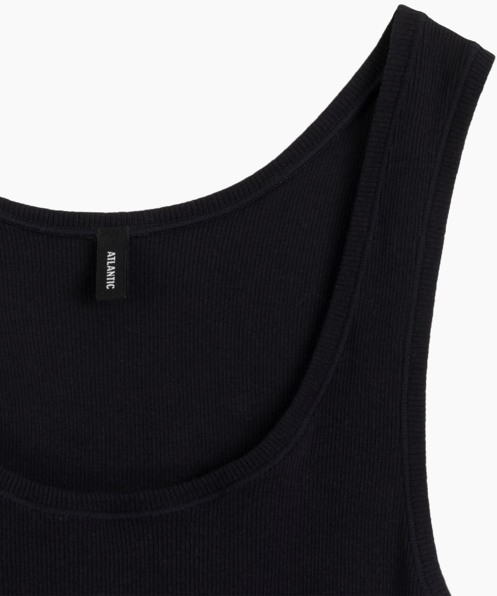 ATLANTIC LV-003 Майка женская Ribbed Top черный  фото 4