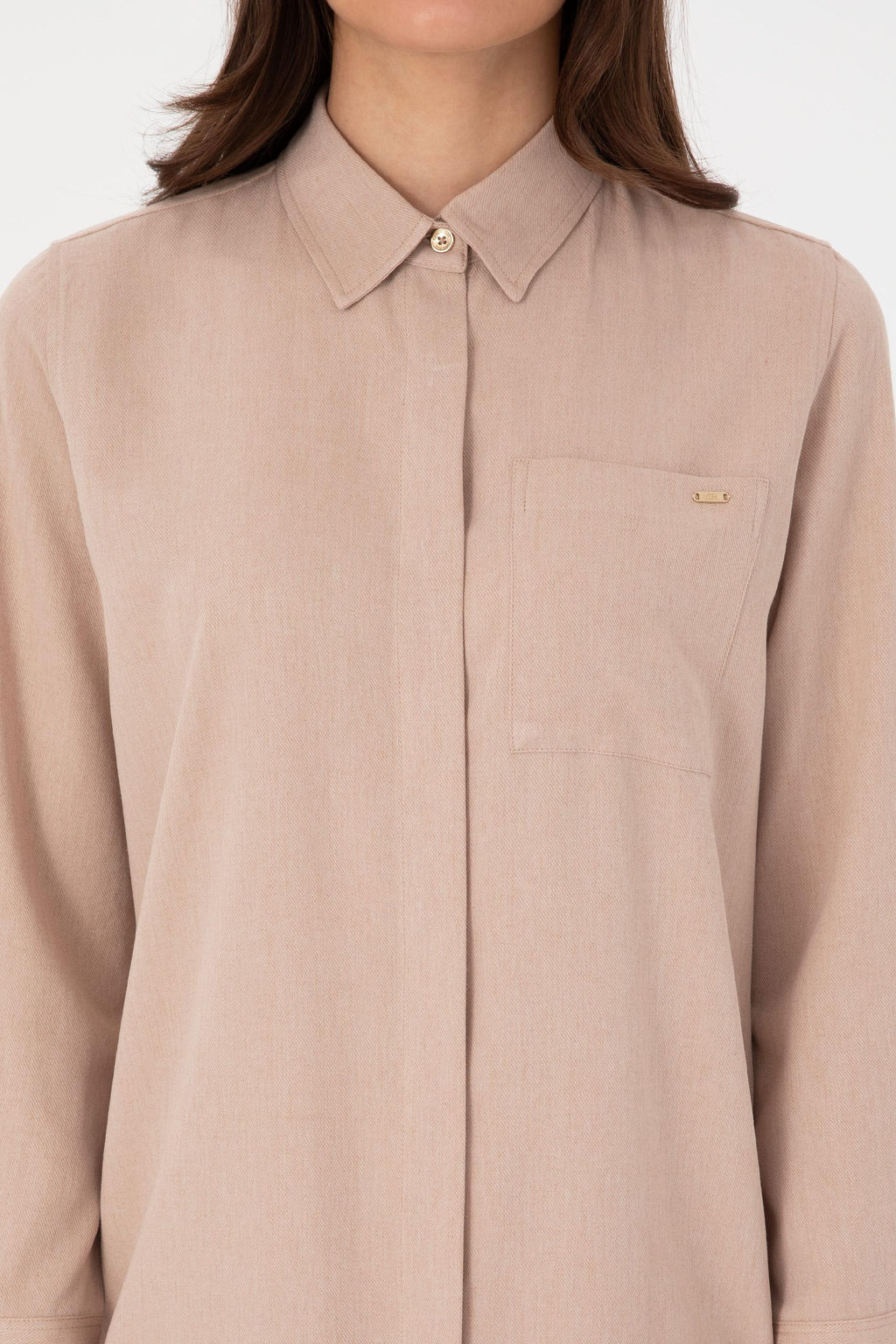 Kad_n Camel Dokuma Elbise - U.s. polo assn фото 5