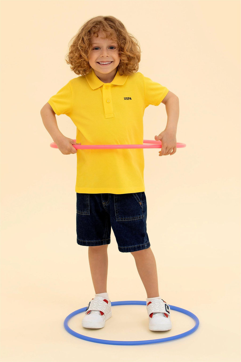 Желтая базовая футболка-поло для мальчика Неожиданная скидка в корзине - U.s. polo assn фото 2