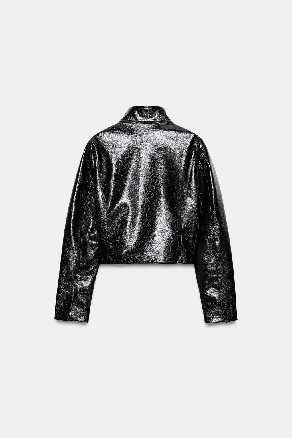 CHAQUETA CORTA EFECTO PIEL / Negro - Zara фото 4