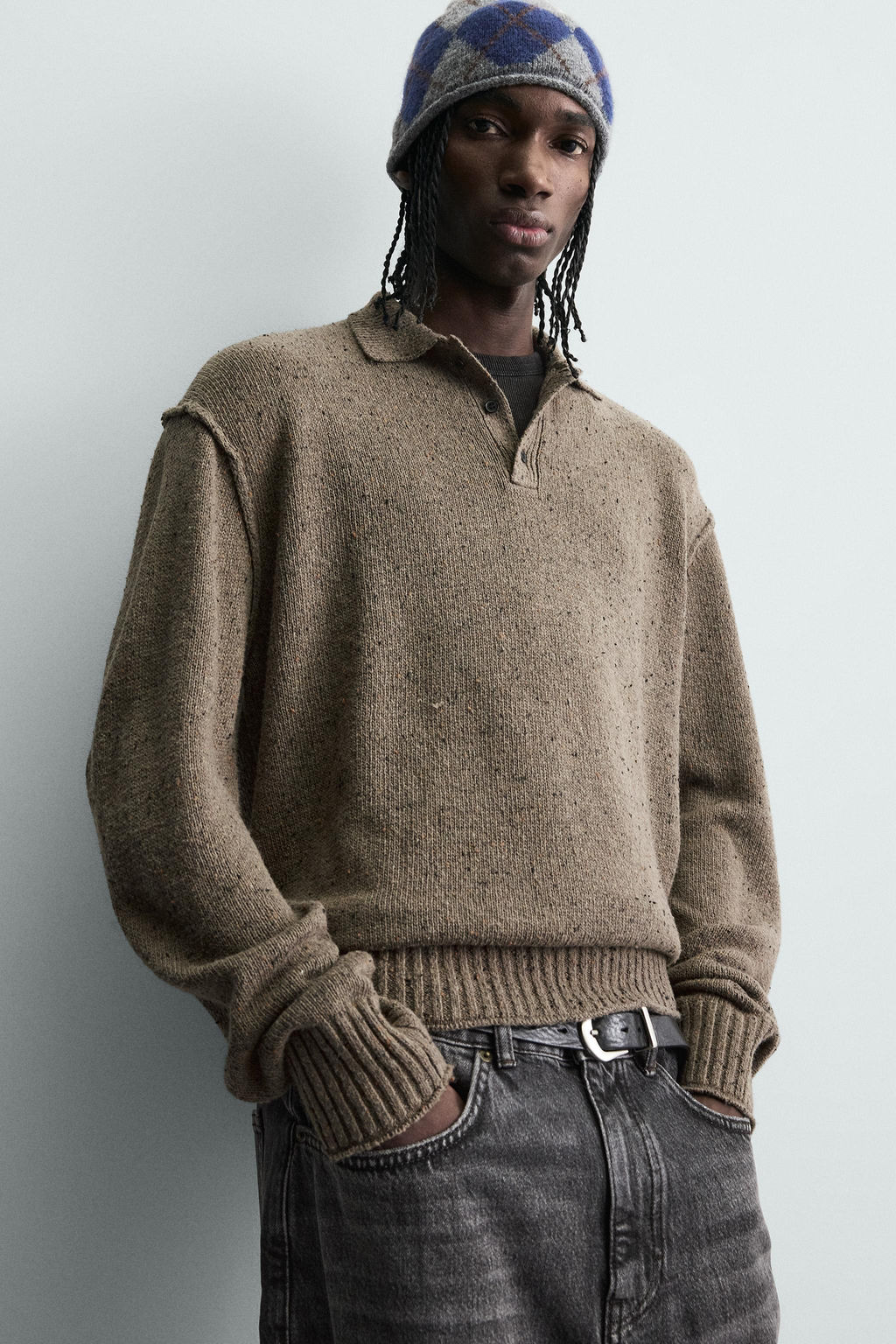 RELAXED FIT KNIT POLO SHIRT - Zara фото 8