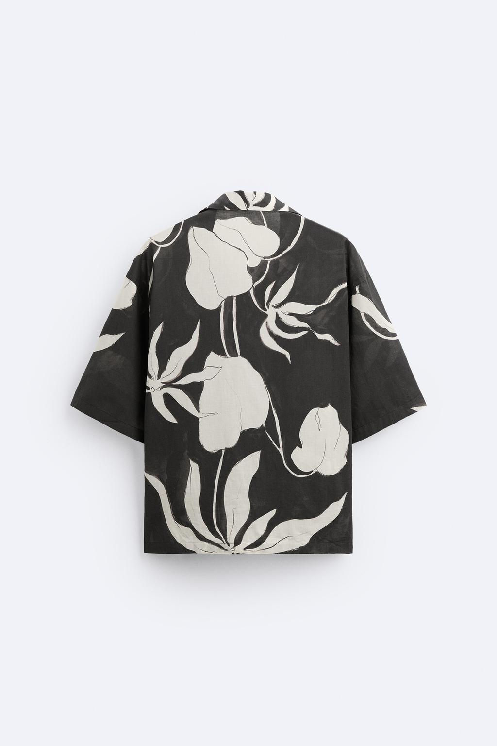FLORAL PRINT SHIRT - Zara фото 8