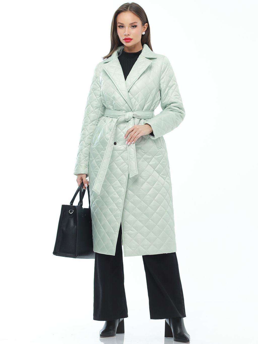 Пальто стеганое светло-мятного цвета - Dstrend фото 2