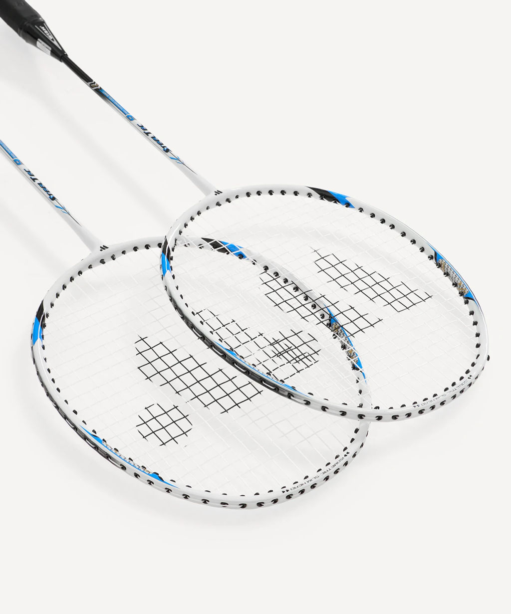 Набор для бадминтона Wish Steeltec 9 (2 ракетки + 2 волана), белый/синий  фото 3