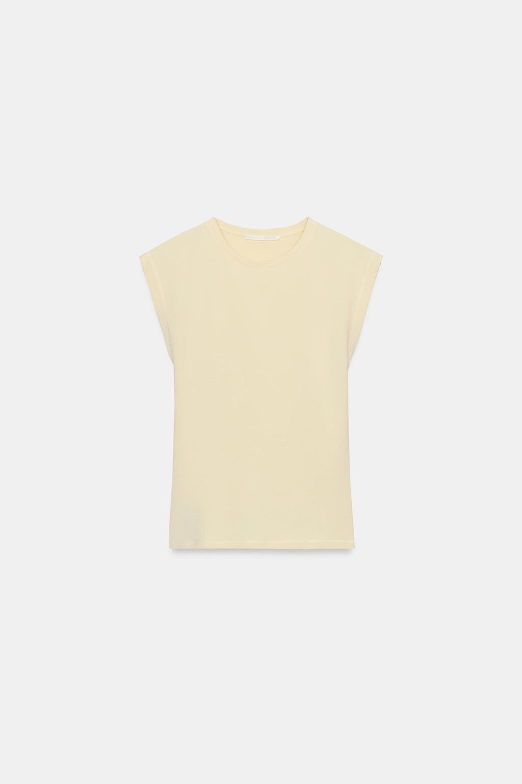 CAMISETA CON ALGOD?N / Amarillo pastel - Zara фото 5