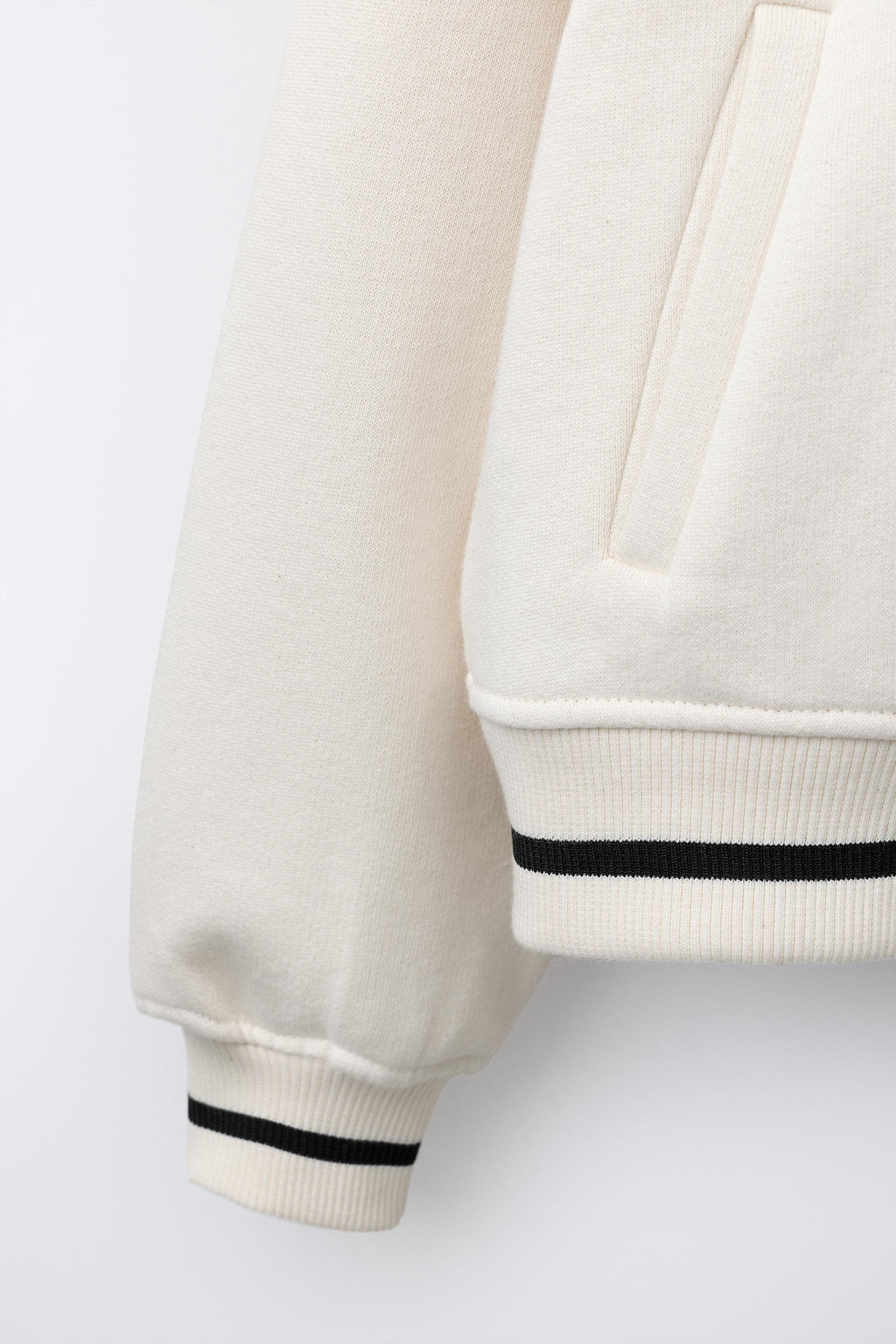 EMBROIDERED TEXT FLEECE BOMBER JACKET - Zara фото 4