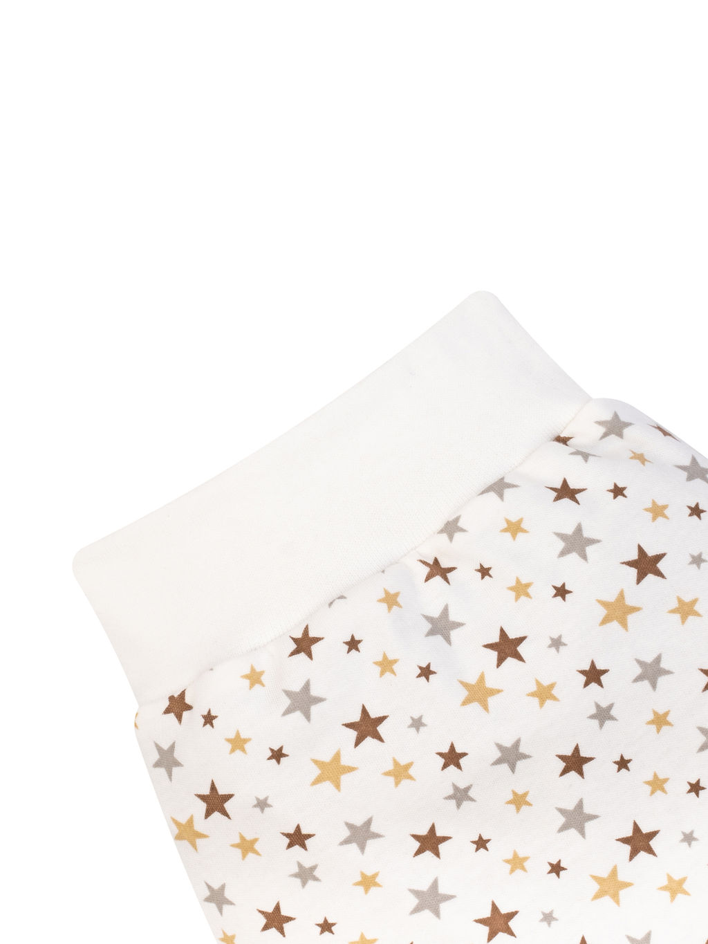 Ползунки короткие молочные бежевые звезды