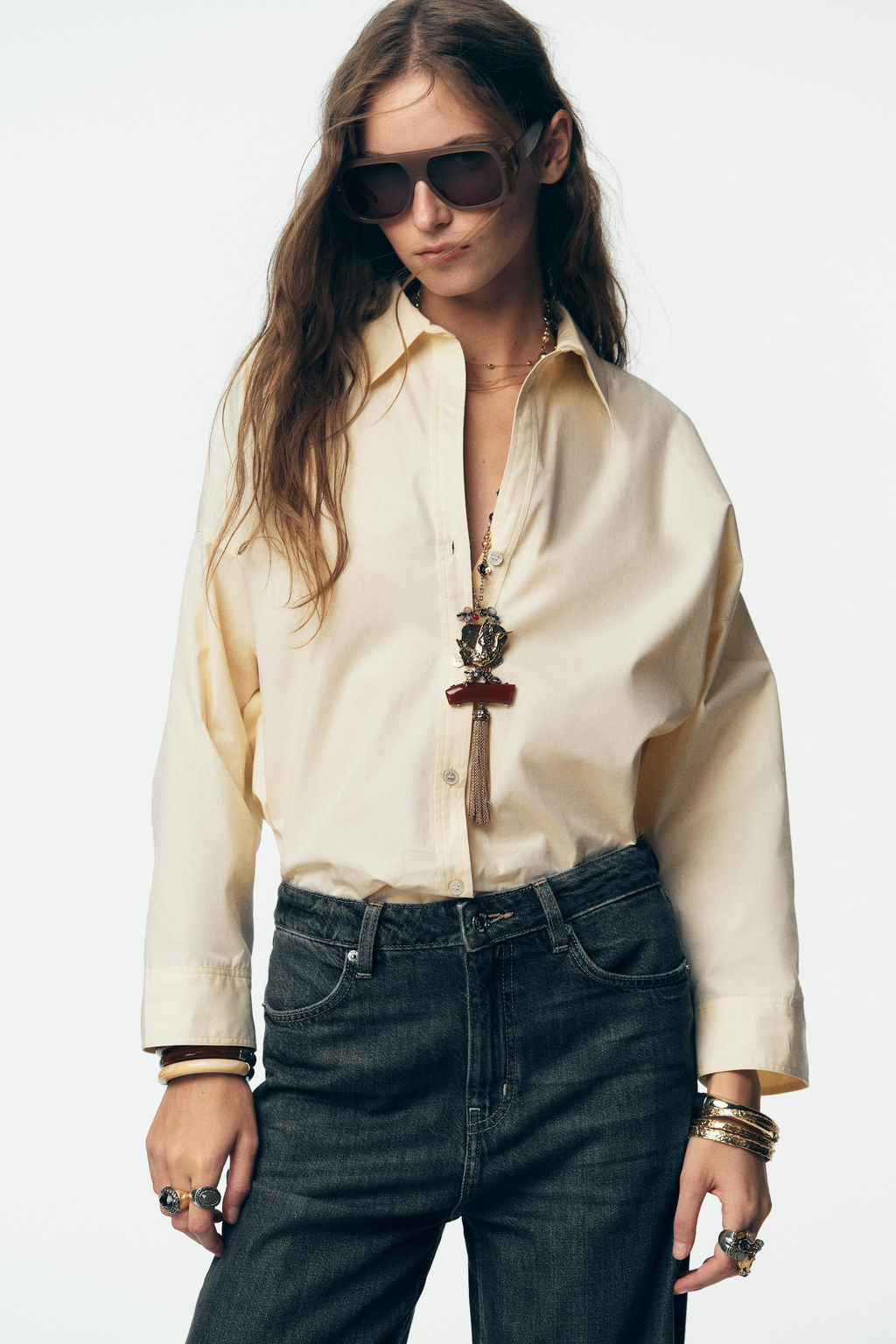 JEANS Z1975 STRAIGHT FIT HIGH-WAIST - Zara фото 3